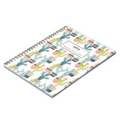 Füge Deinen Namen hinzu | Taco über Liebe | Cactus Notizblock (Linke Seite)