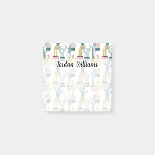 Füge Deinen Namen hinzu | Taco über Liebe | Cactus Post-it Klebezettel (Vorderseite)