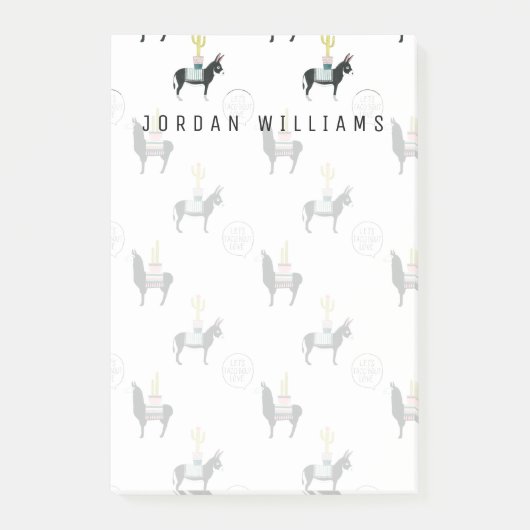 Füge Deinen Namen hinzu | Taco über Liebe Post-it Klebezettel (Vorderseite)