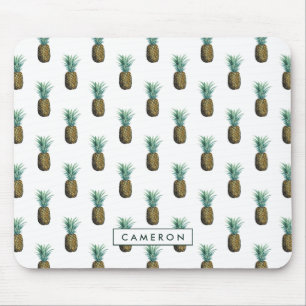 Füge Deinen Namen hinzu   Tropische Ananas Mousepad