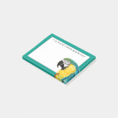 Füge Deinen Namen hinzu | Tropischer Papagei Post-it Klebezettel (angewinkelt)