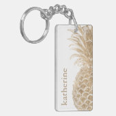 Füge Deinen Namen hinzu | Tropischer Pinneapfel Schlüsselanhänger (Vorderseite links)