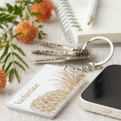 Füge Deinen Namen hinzu | Tropischer Pinneapfel Schlüsselanhänger (Vorderseite rechts)