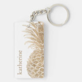 Füge Deinen Namen hinzu | Tropischer Pinneapfel Schlüsselanhänger (Rückseite)