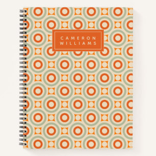Füge Deinen Namen hinzu   Vintages geometrisches  Notizblock