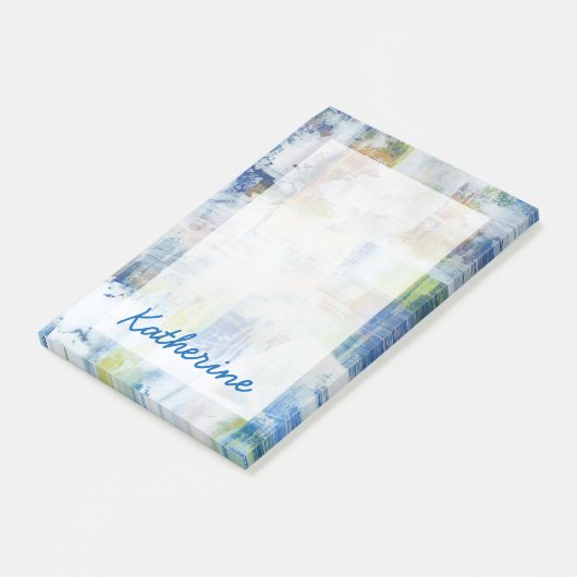 Füge Deinen Namen hinzu | Weißer Wash III Post-it Klebezettel (angewinkelt)