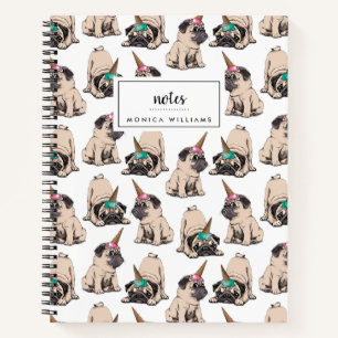 Füge Deinen Namen hinzu   Welpe Möpsen   Aspirat Notizblock