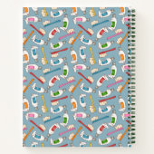 Füge Deinen Namen hinzu | Zahnbürste und Zahnpaste Notizblock (Rückseite)