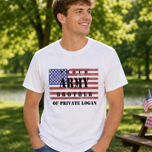 Füge den Namen Deines stolzen Army-Bruder-Shirts h T-Shirt