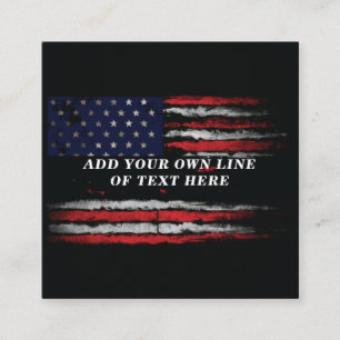 Füge eigenen Text auf grunge-amerikanische Flagge  Telefonnummerkarte