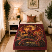 Füge Namen Fire Dragonon Mountain mit Vulkan hinzu Fleecedecke
