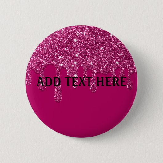 Füge Text hinzu | Schaltfläche "Rosa Driving Glitz Button (Vorderseite)