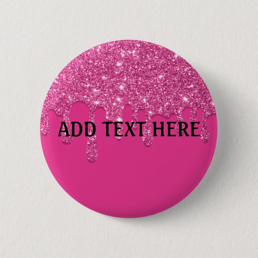 Füge Text hinzu | Schaltfläche "Rosa Driving Glitz Button (Vorderseite)