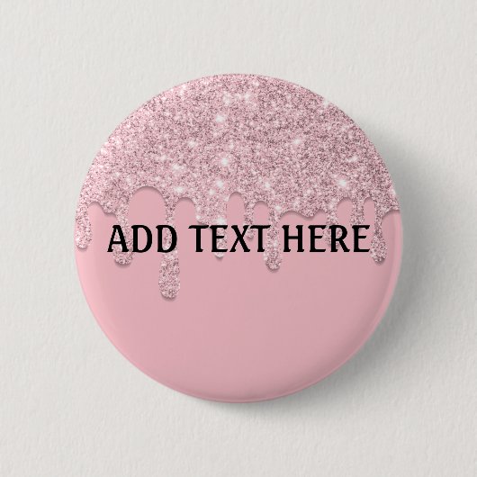 Füge Text hinzu | Schaltfläche "Rosa Driving Glitz Button (Vorderseite)