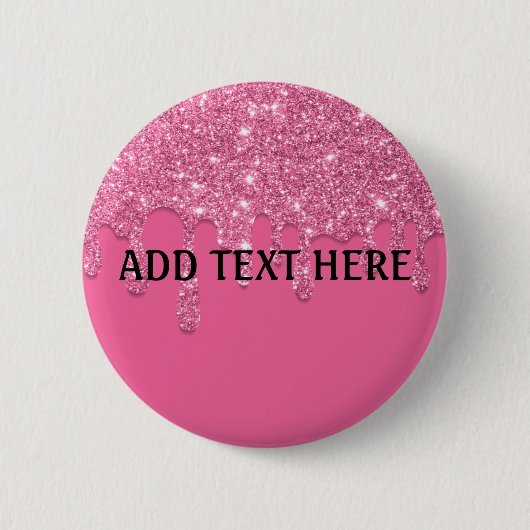Füge Text hinzu | Schaltfläche "Rosa Driving Glitz Button (Vorderseite)