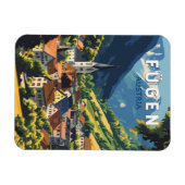 Fugen Austria Illustration Travel Art Vintag Magnet (Horizontal)