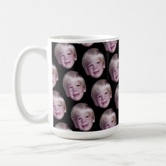 Fügen Sie 1 Floating Head Foto Halb-Tropfen-Muster Kaffeetasse (Links)