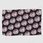 Fügen Sie 1 Floating Head Photo Half Drop Pattern Golfhandtuch (Horizontal)