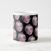 Fügen Sie 1 Floating Head Photo Half Drop Pattern Jumbo-Tasse (Vorderseite)