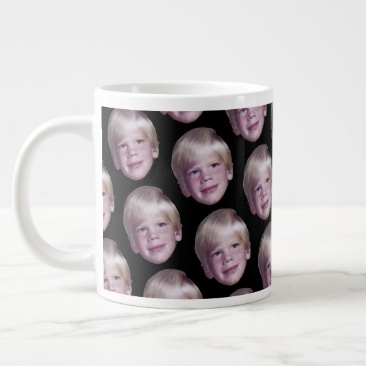 Fügen Sie 1 Floating Head Photo Half Drop Pattern Jumbo-Tasse (Links)