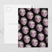 Fügen Sie 1 Floating Head Photo Half Drop Pattern Postkarte (Vorne/Hinten)