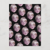 Fügen Sie 1 Floating Head Photo Half Drop Pattern Postkarte (Vorderseite)