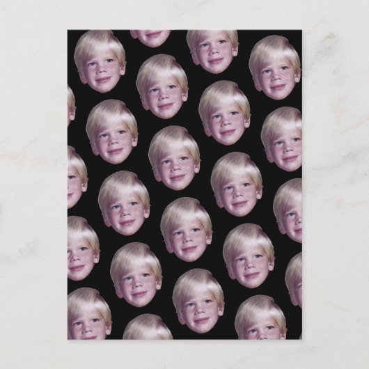 Fügen Sie 1 Floating Head Photo Half Drop Pattern Postkarte (Vorderseite)