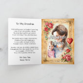 Fügen Sie 2 Foto für Großmutter hinzu, Gedicht von Karte (Innenseite)