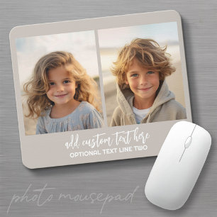 Fügen Sie 2 Fotos hinzu - Einfache Collage Mousepad