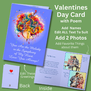 Fügen Sie 2 Foto's hinzu, Sie sind die Melodie in Karte