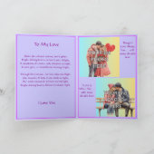 Fügen Sie 2 Fotos schwindendes Valentine Heart Lie Karte (Innenseite)