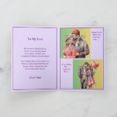 Fügen Sie 3 Foto, das Leben ist süß, so sind Sie V Karte (Innenseite)