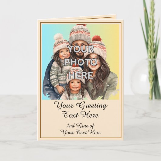 Fügen Sie 3 Foto für Großmutter hinzu, Gedicht von Karte (Vorderseite)