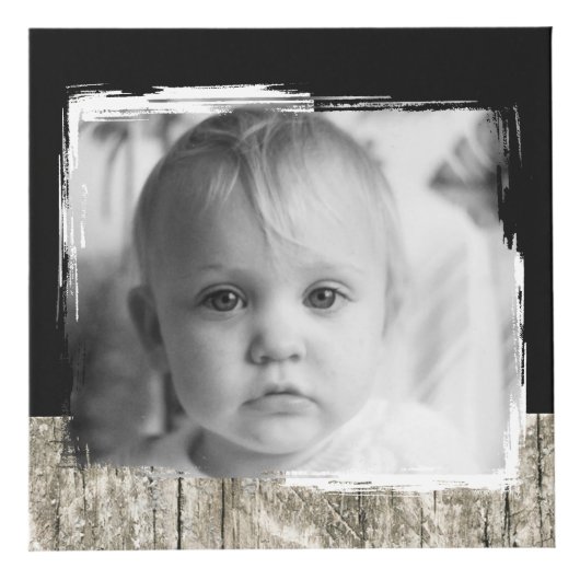 Fügen Sie 4 Bilder der rustikalen grauen Foto-Reih Würfel (Vorderseite)