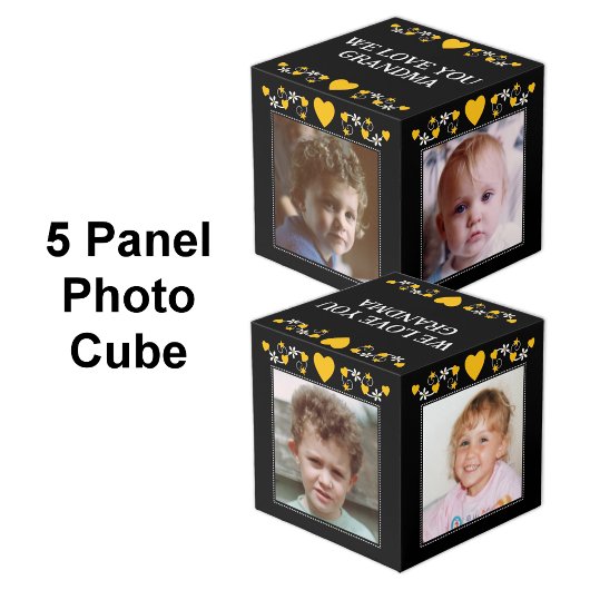 Fügen Sie 4 Bilder, die wir Ihnen Liebe Oma schwar Würfel