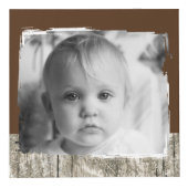 Fügen Sie 4 Bilder rustikal-graues Foto Würfel (Vorderseite)