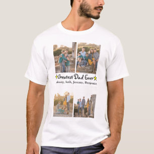 Fügen Sie 4 FotoCollage Besten Vater je Vatertag h T-Shirt