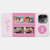 Fügen Sie 4 Fotos Initialen hinzu und nennen Sie R Case-Mate iPhone Hülle (Rückseite (Horizontal))