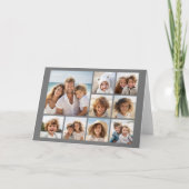 Fügen Sie 9 Ihrer Lieblings-Fotos zu diesem Raster Karte (Vorderseite)