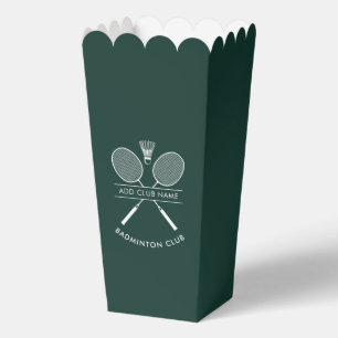 Fügen Sie Badminton Club Name Rackets Icon Custom  Geschenkschachtel