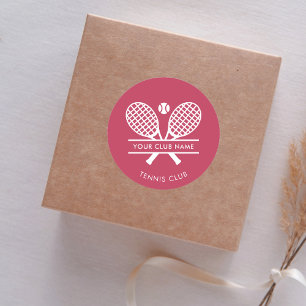 Fügen Sie Club Name Tennis Sport Jegliche Farbe Bo Runder Aufkleber