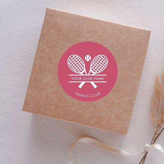 Fügen Sie Club Name Tennis Sport Jegliche Farbe Bo Runder Aufkleber
