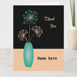 Fügen Sie Dankeschön Blume in Vase hinzu Dankeskarte