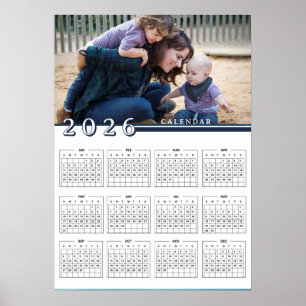 Fügen Sie das Foto 2026 Kalender hinzu  Poster