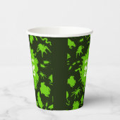 Fügen Sie das Jahr glücklich Halloween grüne graue Pappbecher (Links)