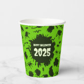 Fügen Sie das Jahr glückliche Halloween dunkle, gr Pappbecher (Rückseite)