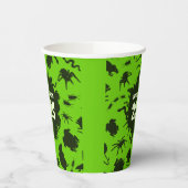 Fügen Sie das Jahr glückliche Halloween dunkle, gr Pappbecher (Links)