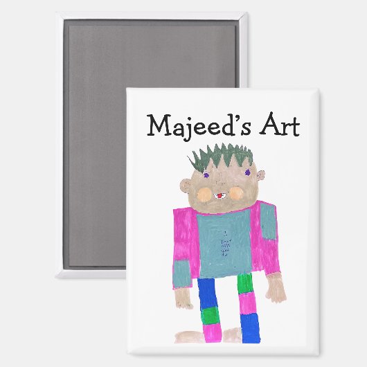 Fügen Sie das Kunstwerk Ihres Kindes hinzu Magnet (Vorderseite/Rückseite)