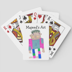 Fügen Sie das Kunstwerk Ihres Kindes hinzu Spielkarten