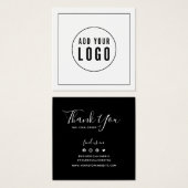 Fügen Sie das Logo schwarze Grenze soziale Vielen  (Vorne & Hinten)